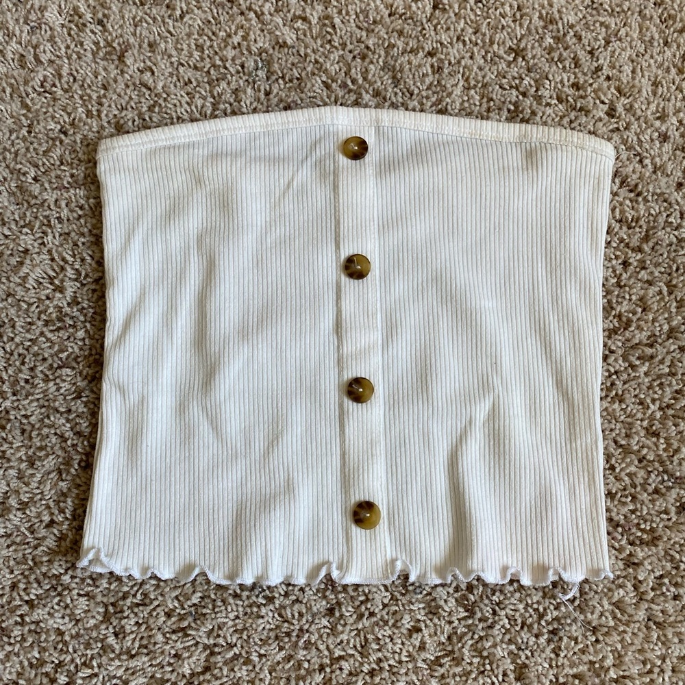 Button Down Crop Top